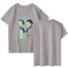 Fashionable Round Neck Short Sleeve Work Clothes Printed Tops For Womens Summer Tops