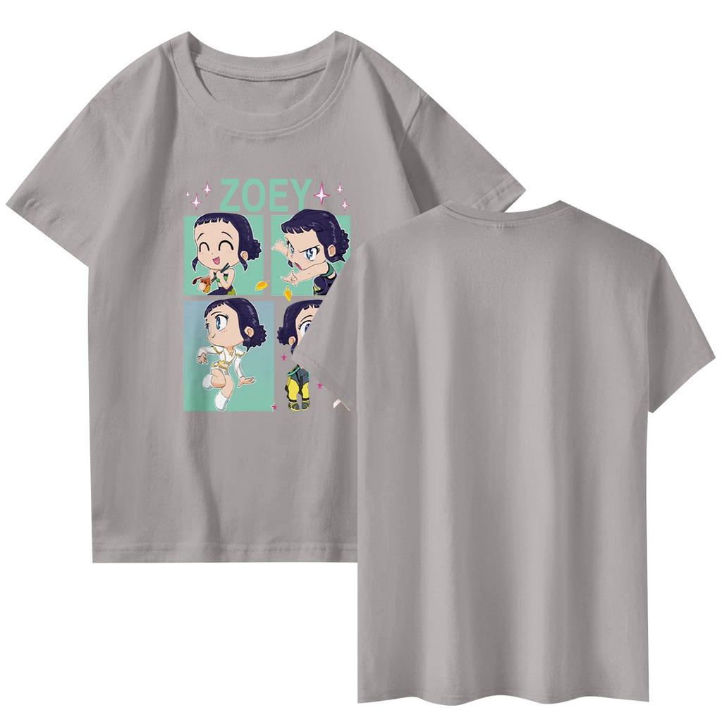 Fashionable Round Neck Short Sleeve Work Clothes Printed Tops For Womens Summer Tops