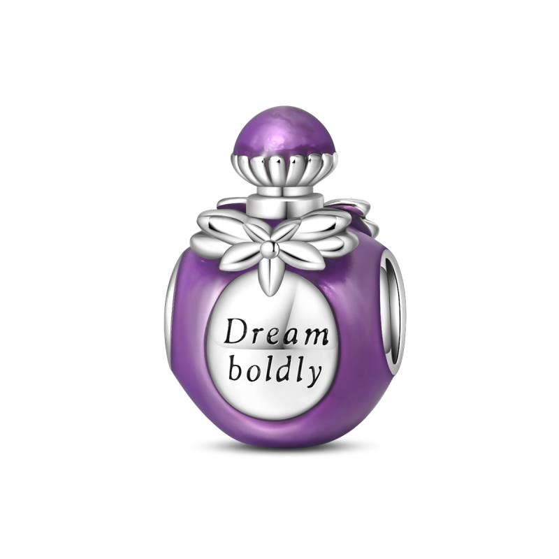 Authentic Design Copper Color Romantic Perfume Bottle Collection Bead Charms Compatible With 3MM Bracelets Do It Yourself Charm Bead Charms Birthday J