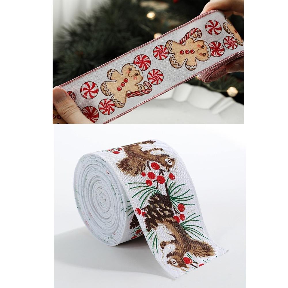 2m Fabric Swirl Ribbon DIY Burlap Ribbon New Christmas Ribbon
