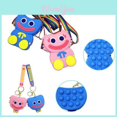 Huggy Poppy Playtime Wuggy Kissy Missy Pop It Shoulder Bag Coin Purse Keychain
