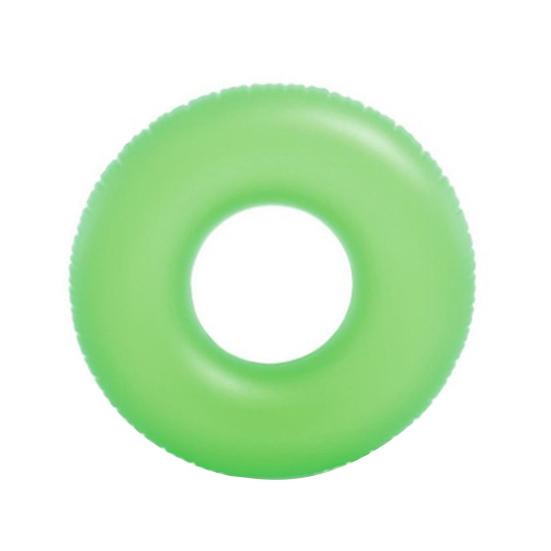 Swimming Ring Inflatable Leakproof Fluorescent Light Neon Light Portable Pool Swim Ring Summer Vacation Water Activities Pool Float