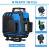 16 Linien 4D-Laser-Wasserwaage, selbstnivellierend, 360 horizontal und vertikal, kreuzweise, superleistungsstark, grüner Laser-Wasserwaage, APP/Bluetooth