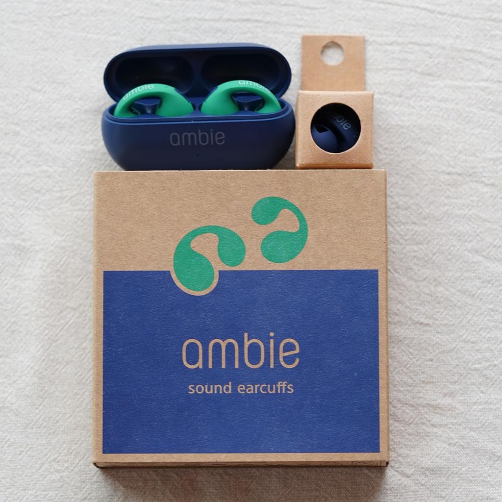 Ambie Sound Earcuffs Starter Set Earphone X AM-TW02 (Green Indigo)