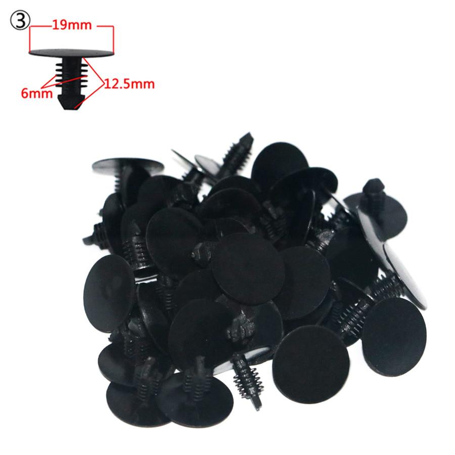 100 pcs mixed Car Clips Fender Door Rivet Push Clip  Cars Lined Cover Barbs Rivet Auto Fasteners accessories