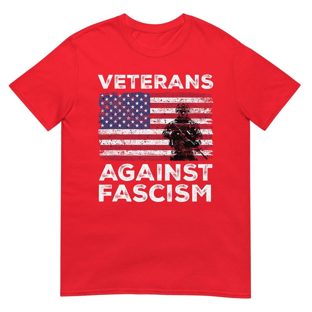 Veterans Against Fascism Vintage Us Army Patriotic Soldier TShirt S