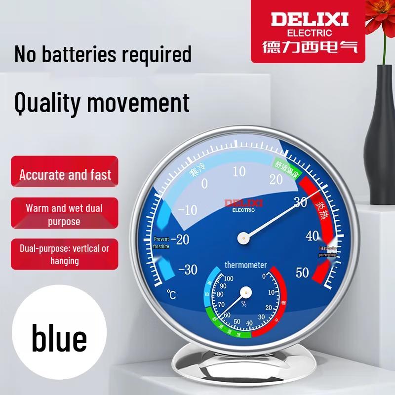 DELIXI ELECTRIC Large Dial Indoor Thermometer Hygrometer
