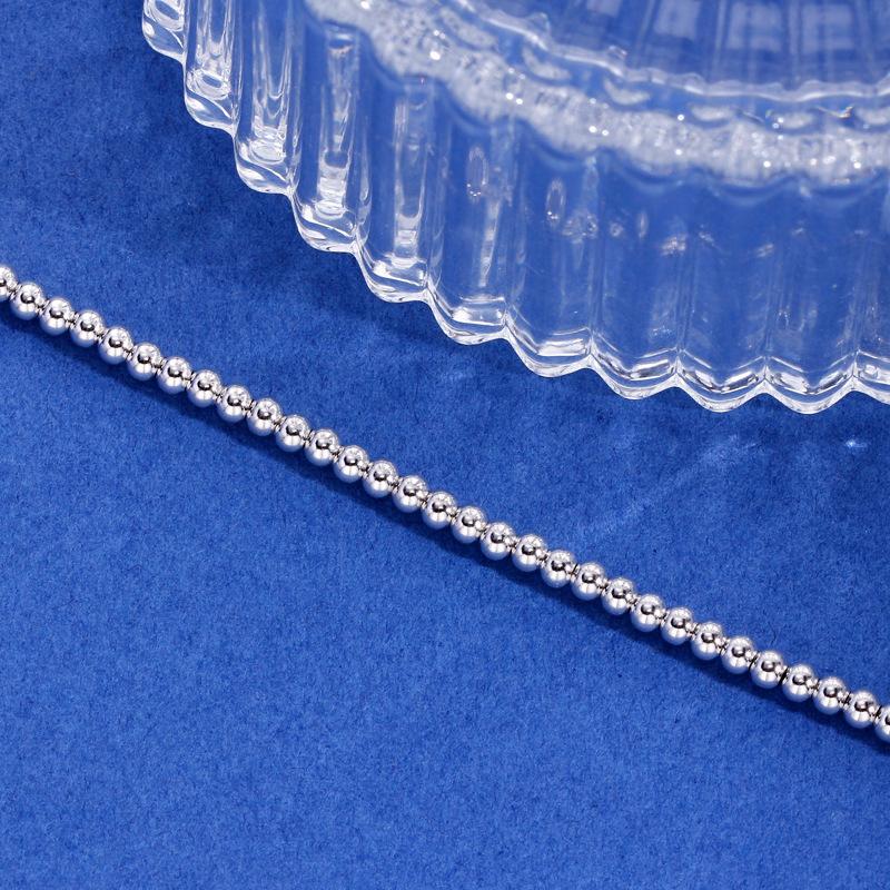 Glossy 3MM Round Bead Bracelet Female Simple Geometric Versatile Bracelet Female