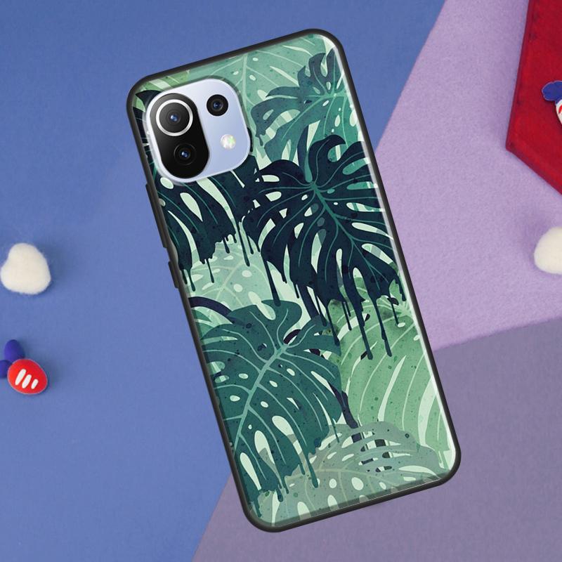 Tropical Monstera Leaves Cover For Xiaomi 14 13 Ultra 11T 12T 13T 14T Pro POCO X7 Pro X3 X5 F3 F5 F6 M6 X6 Pro Case