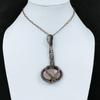 Rose Quartz Pendant Copper Wire Wrapped Pendant Guitar Pendant Copper Jewelry Handmade Pendant Gemstone Pendant Gift For Mother Wire Jewelry