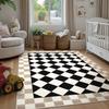 Living Room Carpet Big Size Machine Washable Foldable Floor Mat Children's Bedroom Bedside Rug Colorful Checkerboard Style Rugs
