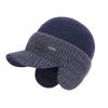 Riding Hat Soft Plush Inner Wide Brim Ear-Protecting Knitting Baseball