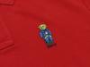 Polo Ralph Lauren Kurzarm Classic Fit Piqué Polo Bär Bestickt Polo Herrenhemd, 0105864-S-ROT(DENIM) [Gebraucht]