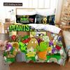 Plants Vs Bedding Sets Zombie US/Europe/UK Size Quilt Cartoon Bed Cover Duvet Cover Pillow Case 2-3 Pieces Sets Adult Boys