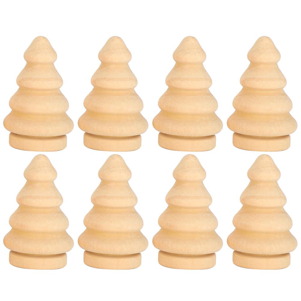 20 ks Vánoční stromek Dřevěné ozdoby Dětské graffiti DIY Malovaná dekorace