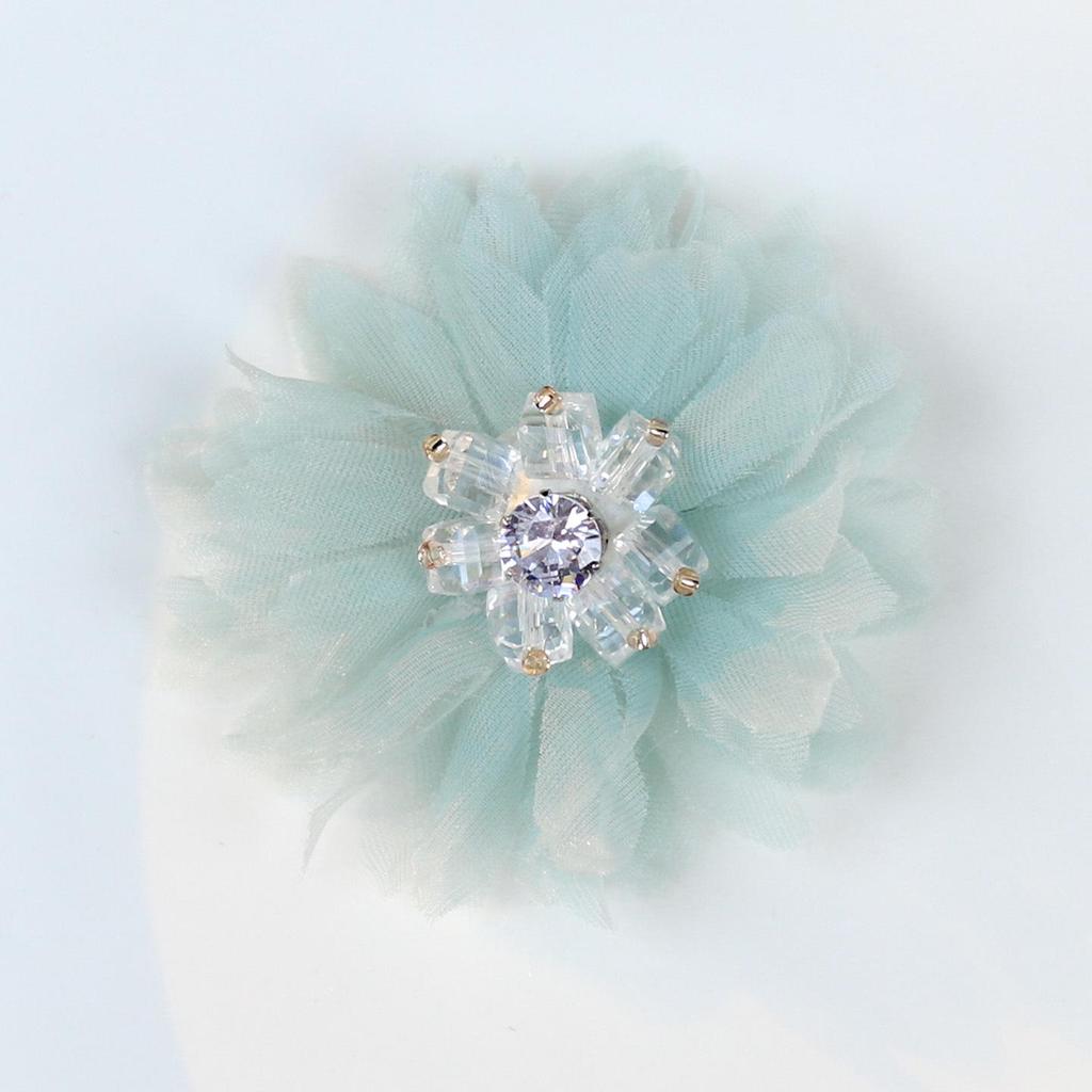 Crystal Core Organza Flower Brooch & Headdress DIY Accessories