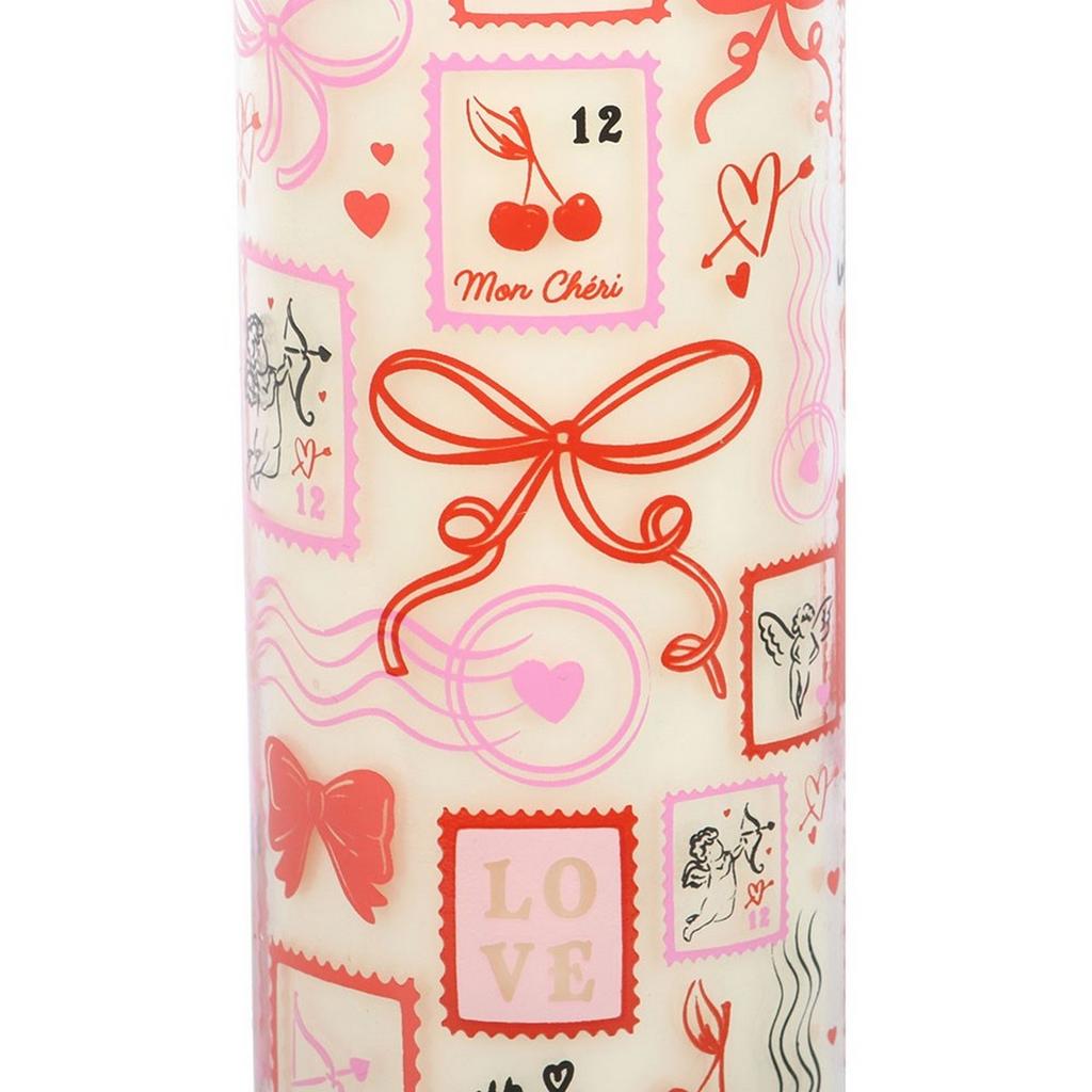 Something Different Rose Stamp Valentine Tube Candle