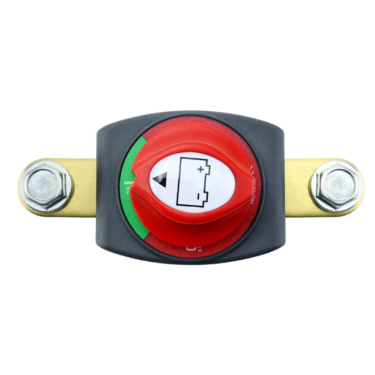 Top Post Battery Disconnect Switch, 12-48 V Battery Power Cut Master Switch Disconnect Isolator for Car, Vehicle, RV and Boat Screw style