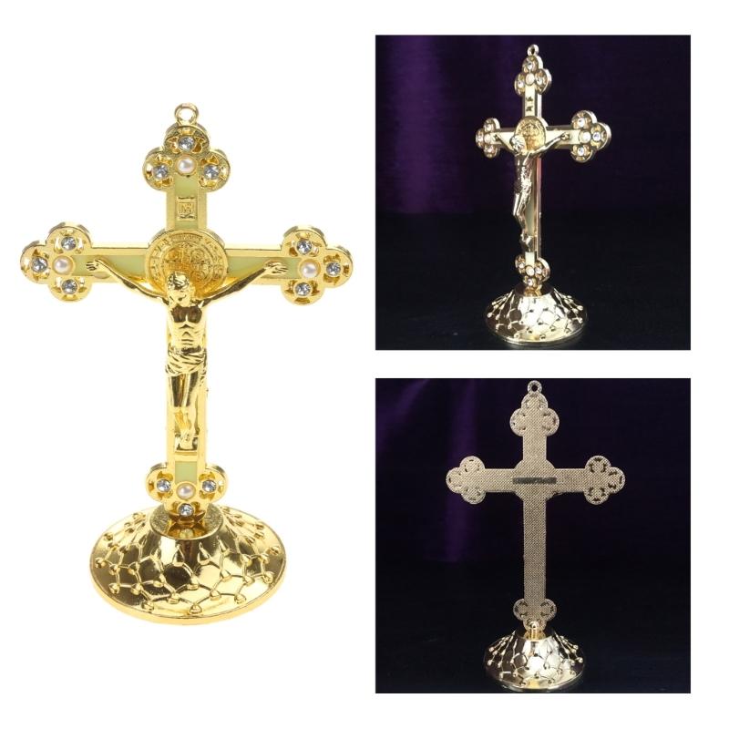 Catholic Crucifix Cross Christ Religous Christian Church Prayer Utensils Ornament for Home Office Church Christian Decor