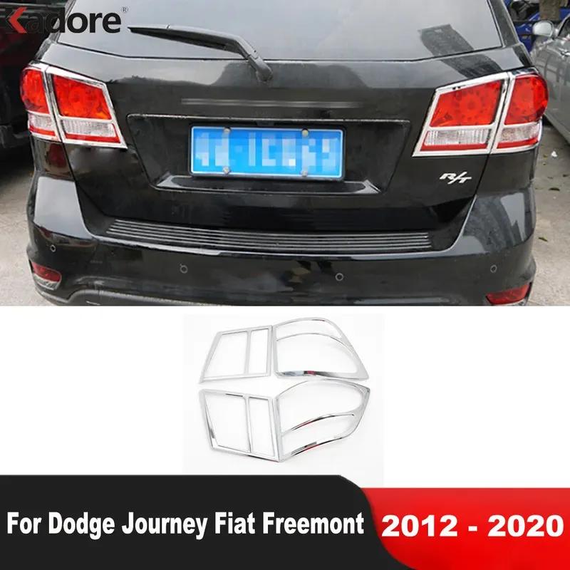 Rear Tail Light Lamp Cover Trim For Dodge Journey JC Fiat Freemont 2012- Chrome Car Taillight Frame Trims Accessories