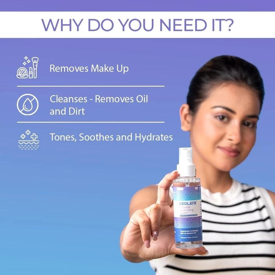 Neolayr Micellar Cleansing Water For All Skin Types 100ml