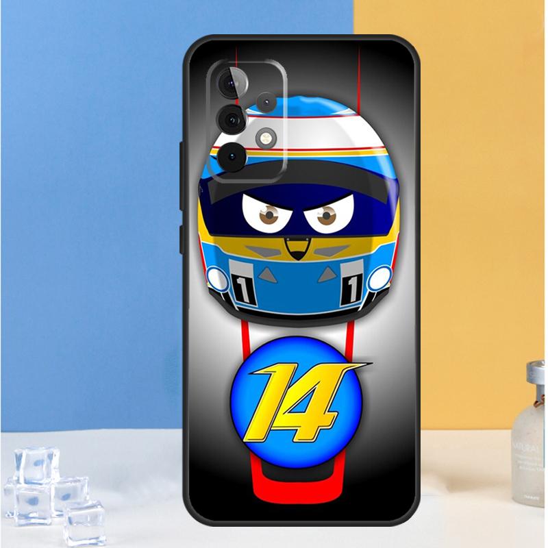 F1 Racing Fernando Alonso 14 Case For Samsung Galaxy A54 A34 A14 A12 A13 A22 A23 A32 A33 A52 A53 A73 A51 A71 Coque