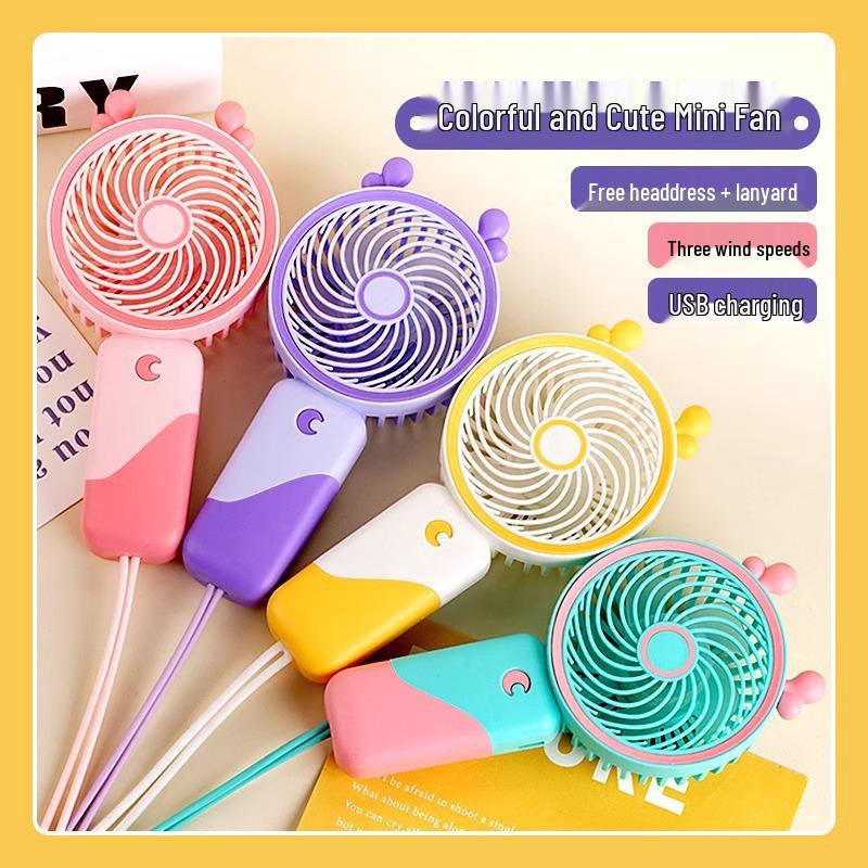 Colorful Cartoon Portable USB Pocket Fan