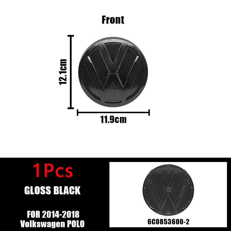 Car Sticker Hub Caps 1pc VW ABS 119mm 111mm Car Front Head Hood Bonnet Logo Rear Trunk Badge Accessory For Volkswagen Polo 6 201 Xc2