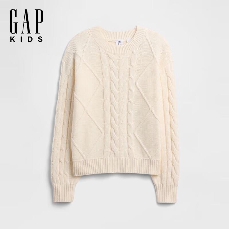 Gap Girls  2025 Autumn Cotton Cable Knit Sweater XS