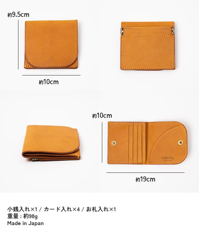 Nakota Texas Leather Slim Compact Wallet for Men and Mini Bifold Wallet with Card Perfect Gift for Made in Green Wallet, Women, Storage, Father's Day,