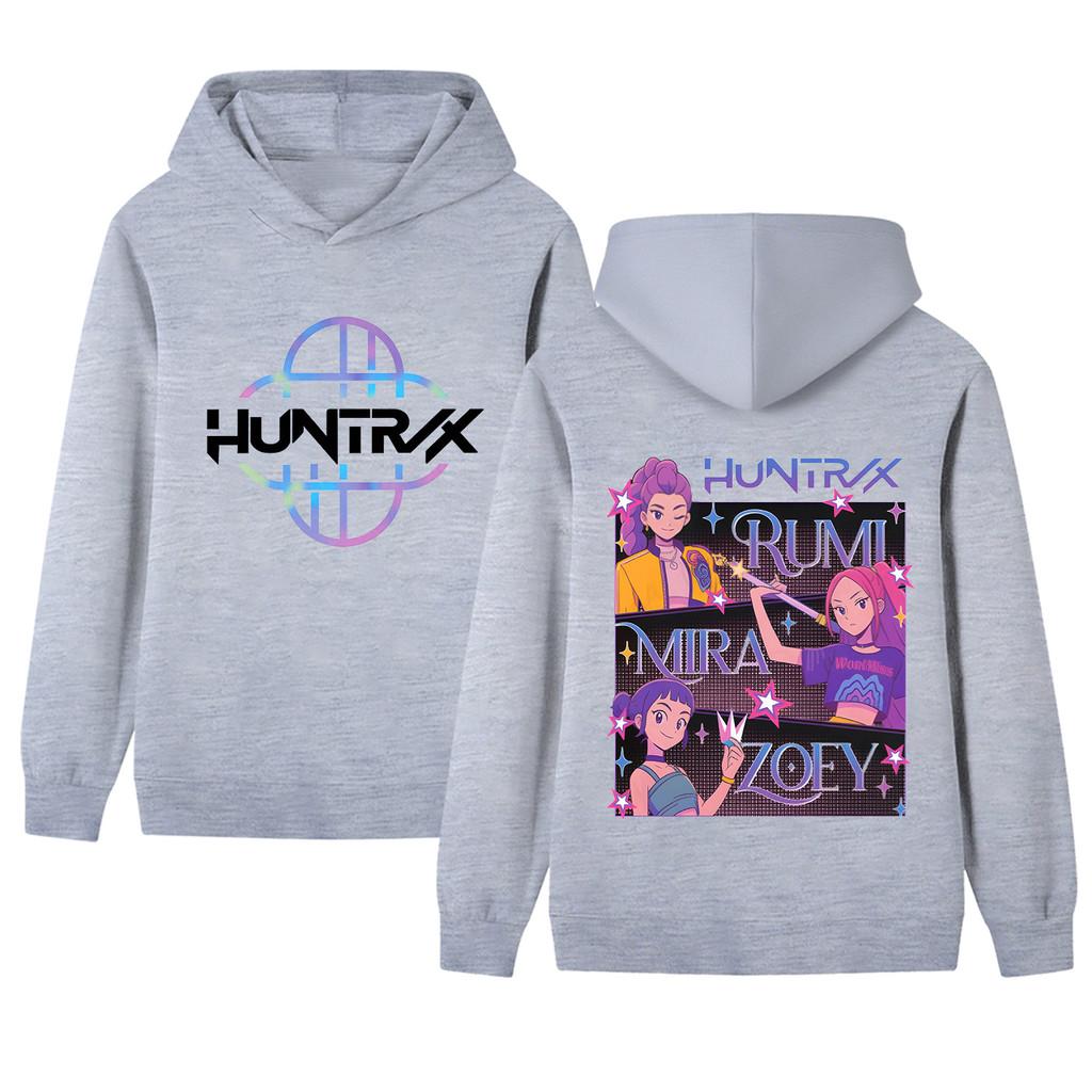 B1225-2 Kids Boys Girls Kpop Rumi Zoey Mira Double-sided Print Long Sleeves Hoodie