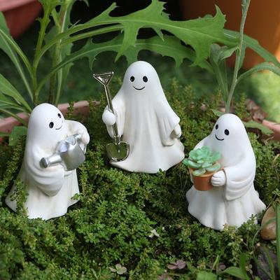 Garden Ghost Statue Set Halloween Garden Courtyard Landscape Decoration Resin Handicrafts