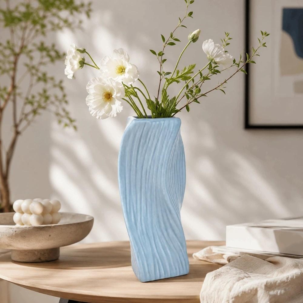 Twisted Design Flower Vase Home Decor Irregular Vases Pots Hydroponic Bottle Desktop Decoration
