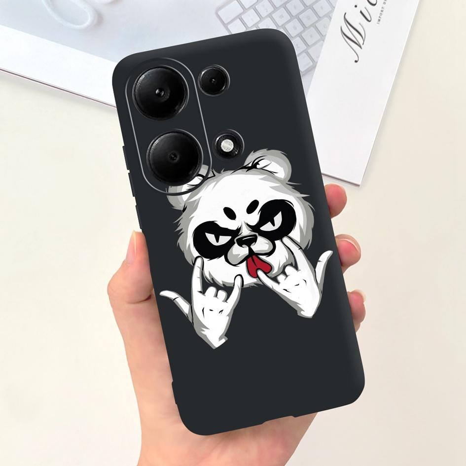 For Xiaomi Redmi Note 13 Pro 4G 2024 Case Cute Love Heart Cactus Soft Matte TPU Cover For Xiaomi Poco M6 Pro 4G Note13 Pro Coque