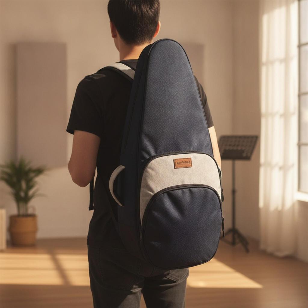 Instrument Backpack Shockproof Bag with Shoulder Straps Soft