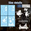 Christmas Pvc Static Cling Window Stickers With Snowman For Display Festive