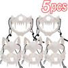 2025 New Halloween Mask Half-face Mask Cos Dragon God Fierce Tiger Night Fork Tengu Man Wolf Mask Performance Skull Masks