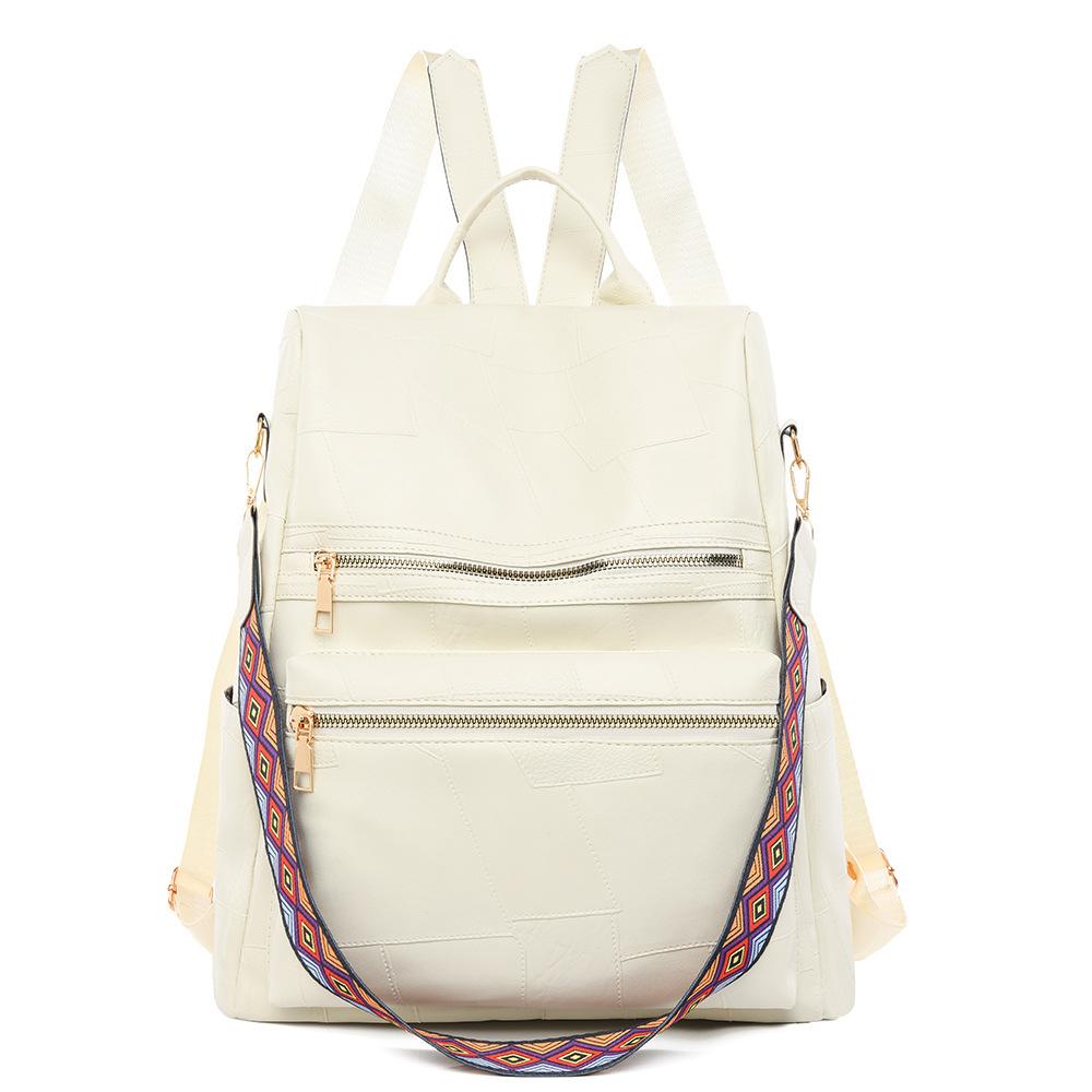 Soft Leather Capacity Casual Backpack