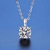 Collana Pendente in Argento Sterling S925 di Alta Gamma con Moissanite - Regalo Lussuoso per Lei