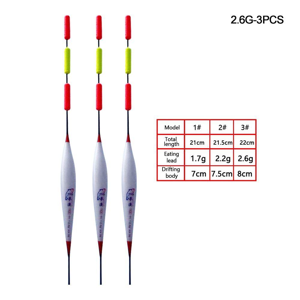 3pcs Fishing Floats Superfine Workmanship Freshwater Floaters Fishing Bobbers Accessory Shrimp Grouper Ice Fishing Accessory