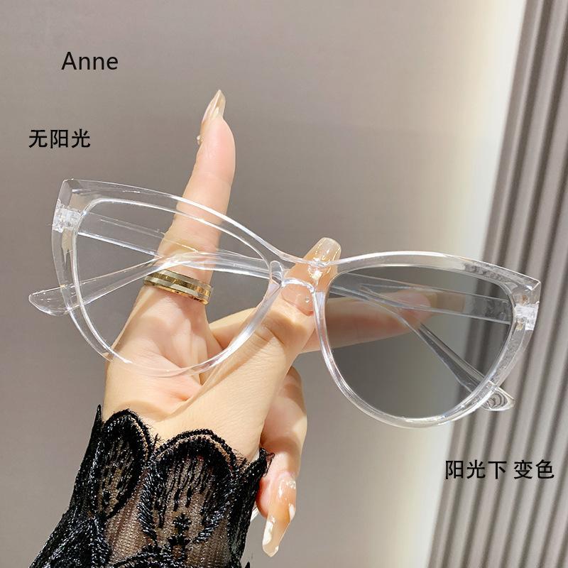 Óculos de Miopia Fotocromáticos Femininos Olho de Gato Acabados Vintage Masculinos para Exterior com Mudança de Cor Dioptria 0-1.0-1.5-4.0