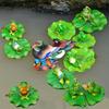 Countrysides Floating Leaf Frogs Decorations Green Outdoor Floating Ornaments House Swimming Pool Pond Decorations