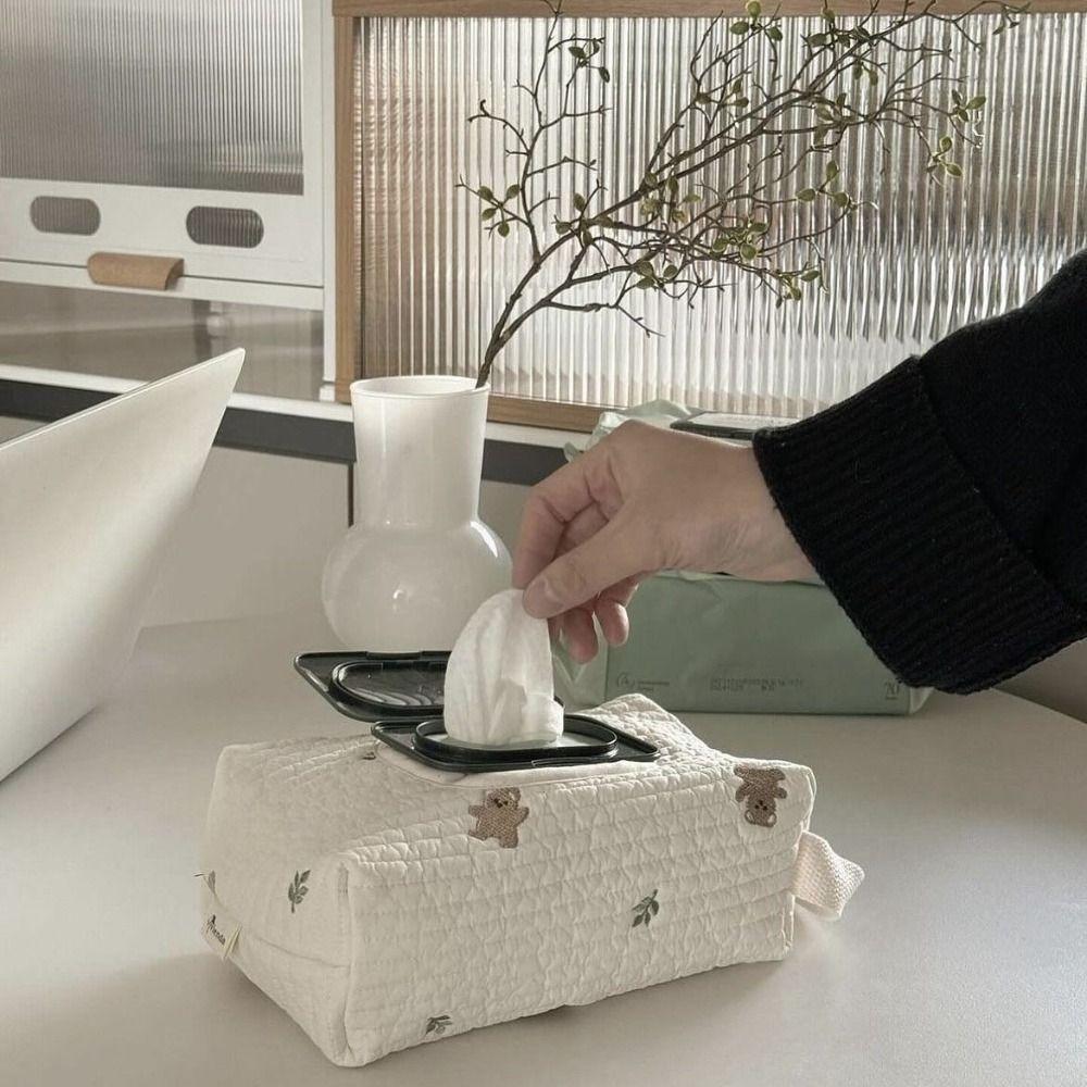 Cotton Car Tissue Box Handheld Napkin Holder Home Supplies Wet Wipes Case  Kitchen