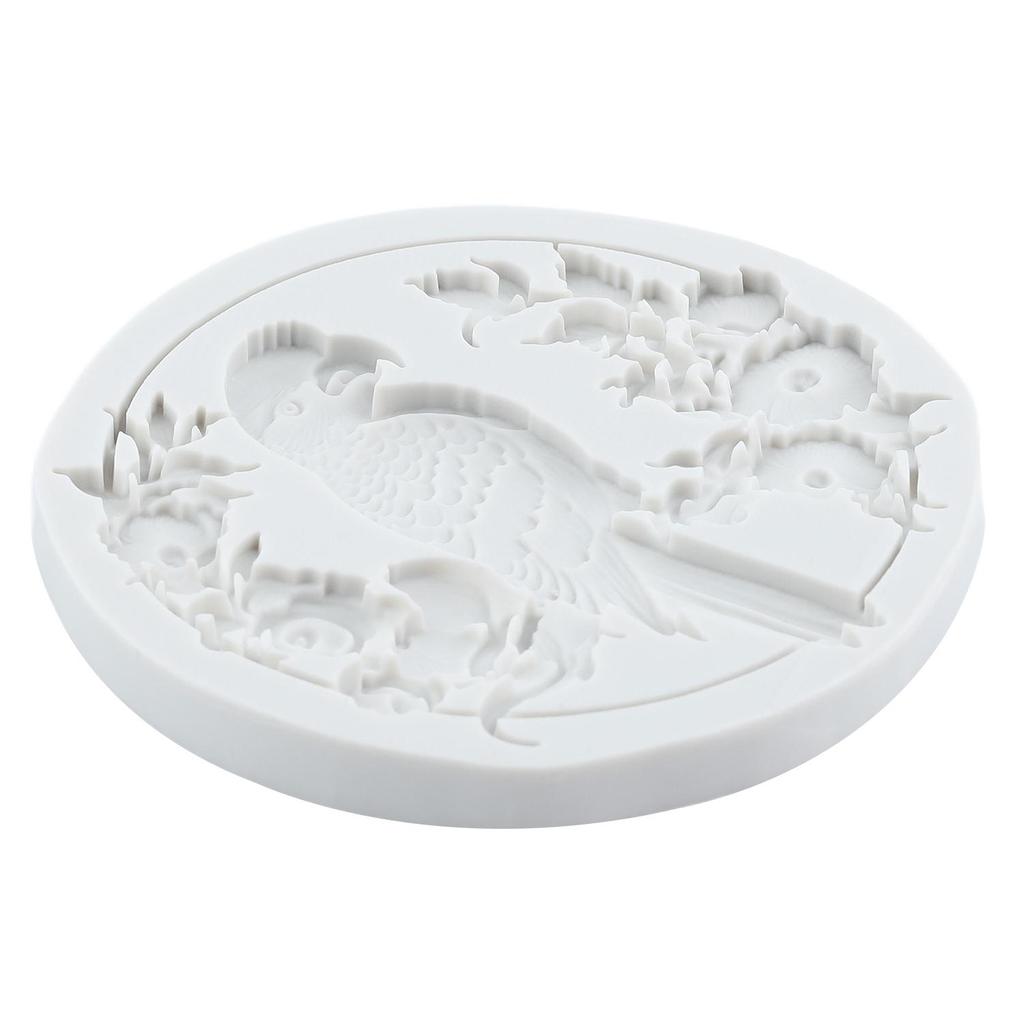 Bird Wreath Silicone Molds Bird Photo Frame Fondant Mold Cake Decorating Tools Cupcake Topper Candy Chocolate Gumpaste Mold