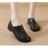 2025 Premium Leather Loafers Women - British Style Slip-On Office Flats Comfortable Walking Shoes for Mothers