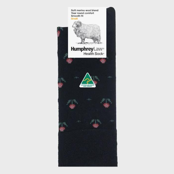 Functional Australian Wool Patterned Socks - Wool 60 Tulips