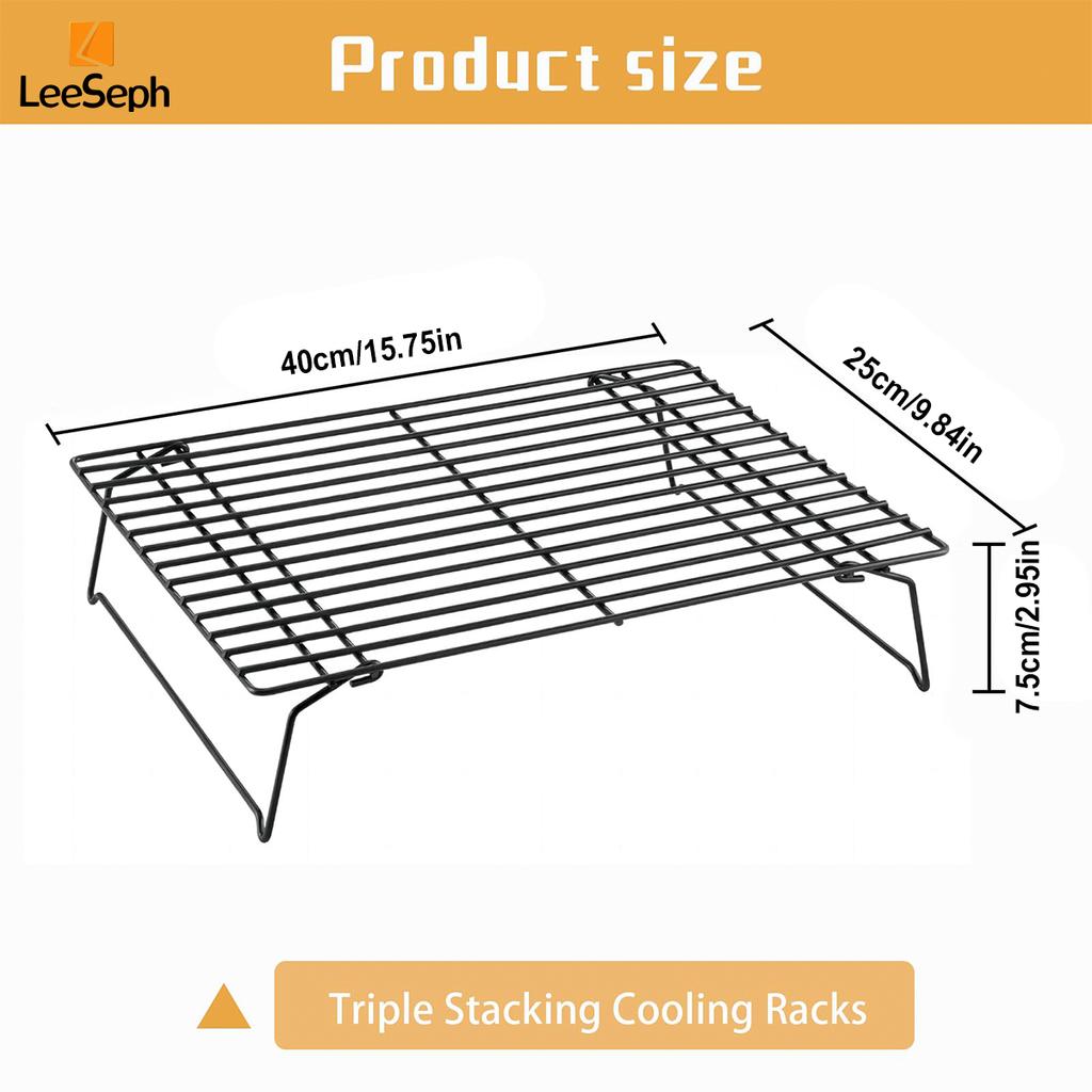 Leeseph Etagen-Kühlgitter zum Backen, faltbares Gitter für Kekse, Kuchen, Gebäck, perfekt zum Kühlen und für die Backorganisation