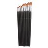 9 PCS Artist Professional Nylon Narrow Flat Tipped Long Handle Paint Brushes Set