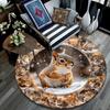 Squirrel Round Area Rug,Carpet Rug for Living Room Bedroom Sofa Playroom Decor,Non-slip Floor Mat
