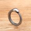Vintage Simple Norse Ouroboros Rings For Men Women Stainless Steel Punk Biker Animal Snake Ring Fashion Jewelry Gifts